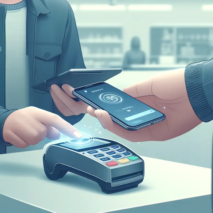 Here's an illustration depicting a cardless transaction.