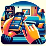 Here is the illustration depicting a payment being made over the phone.