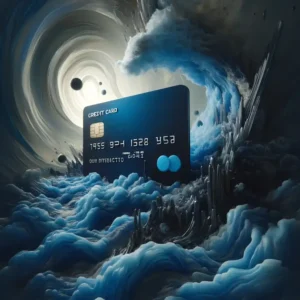 Here is an abstract illustration that represents the concept of Fraudulent Credit Card Charges