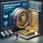 A depiction of rolling reserves in merchant accounts