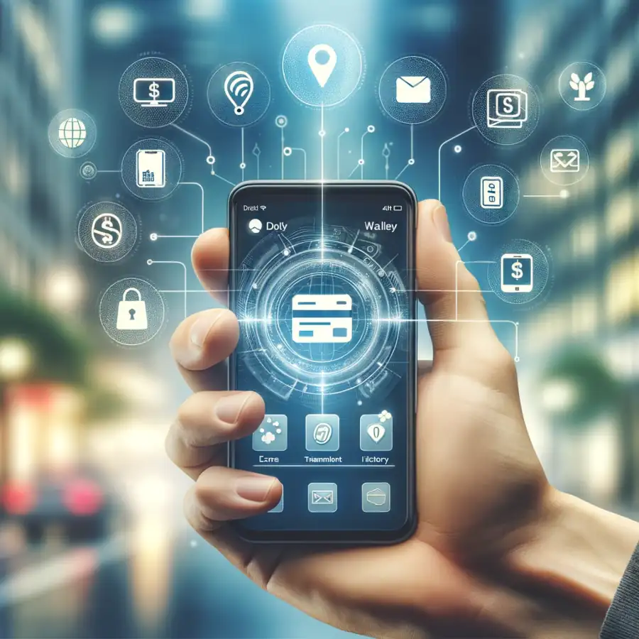 A depiction of a merchant account Mobile Wallet