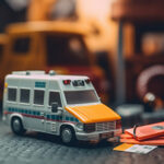 an ambulance in front of credit cards