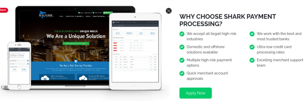 Shark Processing high risk payment processing
