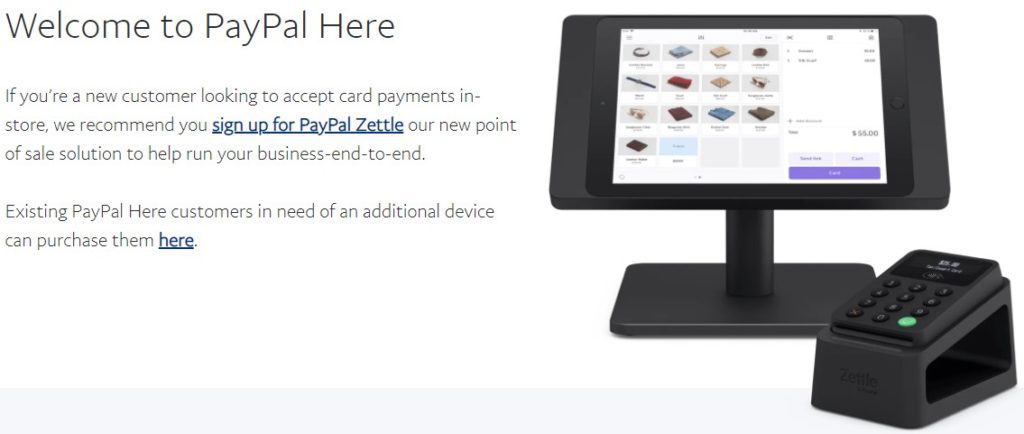 PayPal Here payment processing