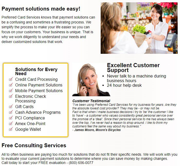 Preferred Card Services payment processing