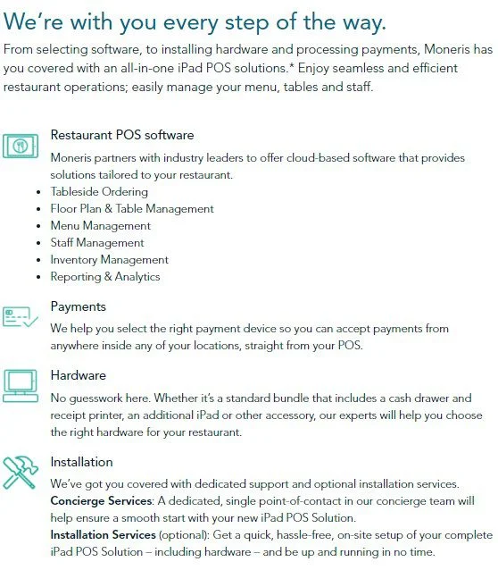 Moneris Solutions point-of-sale
