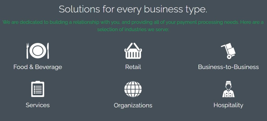 Retriever Merchant Solutions business types