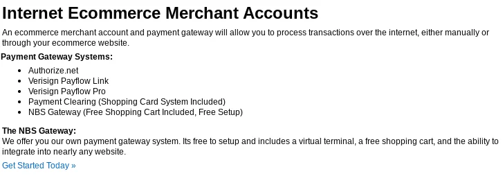 National Bankcard Systems payment gateway