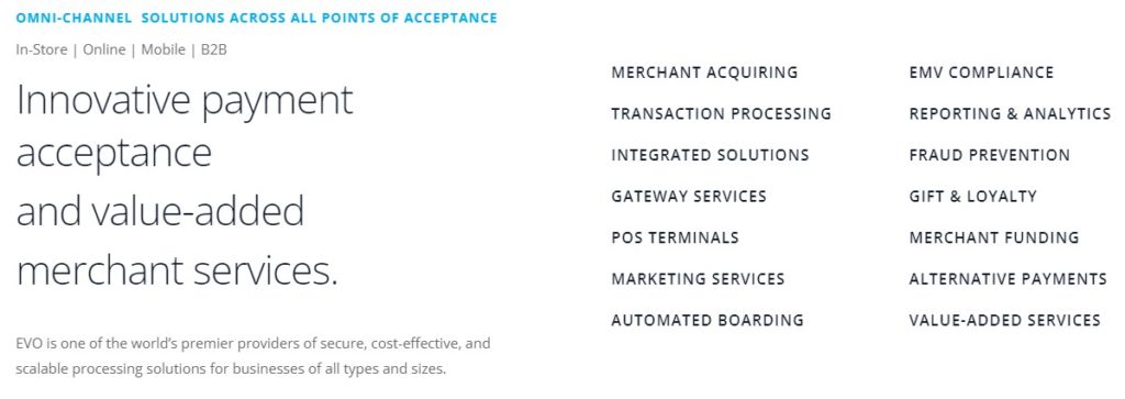 EVO Payments International services