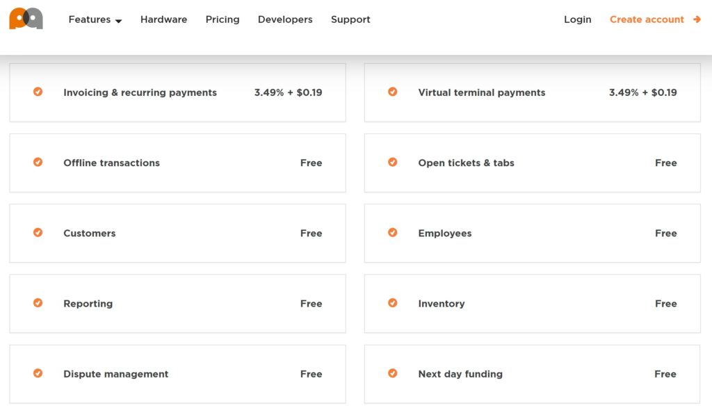 pay anywhere's pricing for services