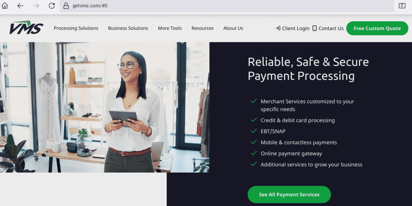 Velocity Merchant Services payment processing