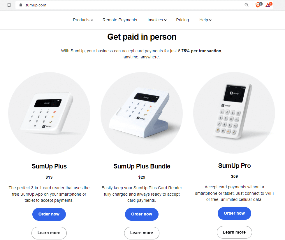 SumUp point of sale