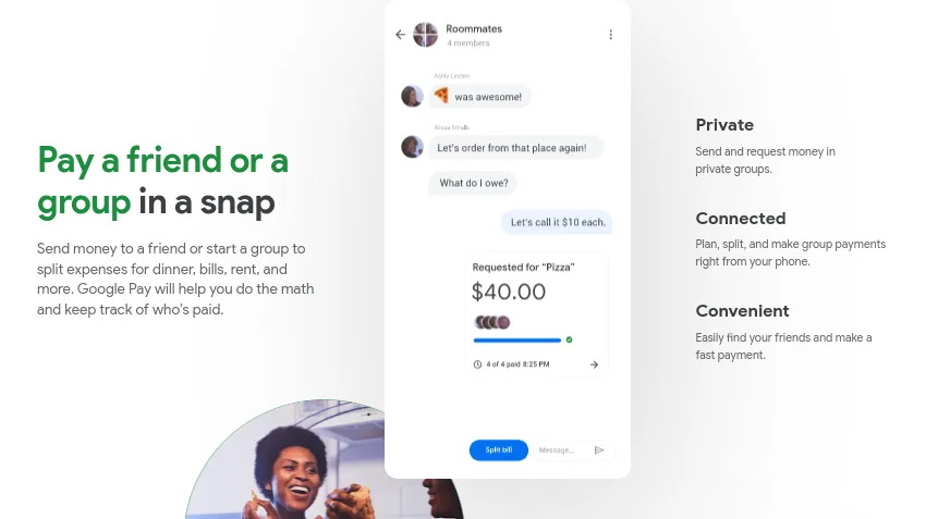 screen capture of google pay website