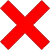 red X