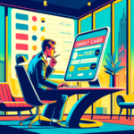 an illustration of a business owner researching the best merchant accounts