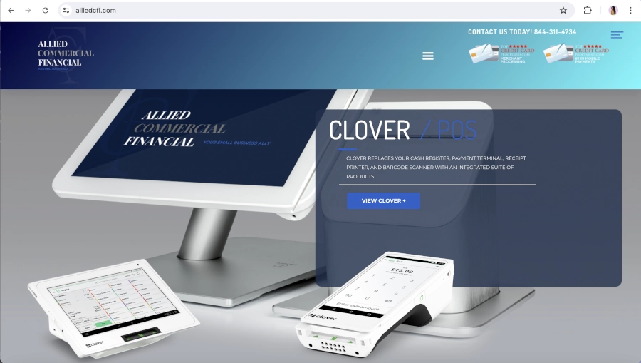 Screen Capture of Allied Commercial Financial Homepage