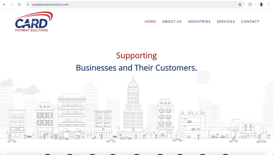 Screen Capture of Card Payment Solutions Homepage