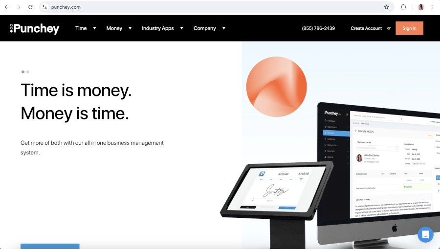 Screen Capture of Punchey Homepage