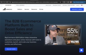 Screen Capture for Base Commerce Homepage