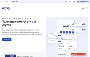 Screen Capture of BitPay Homepage