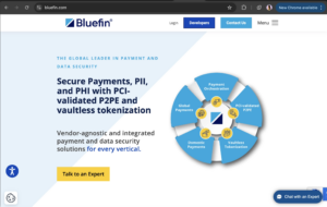 Screen Capture of Bluefin Payment Systems