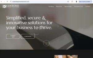 Screen Capture of Redstone Payments Homepage