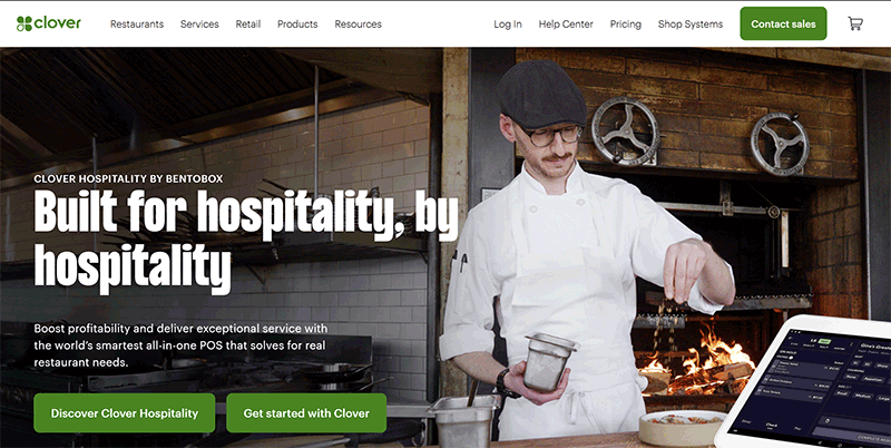 clover homepage screen capture