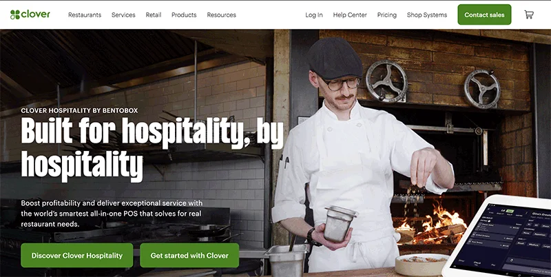 clover homepage screen capture