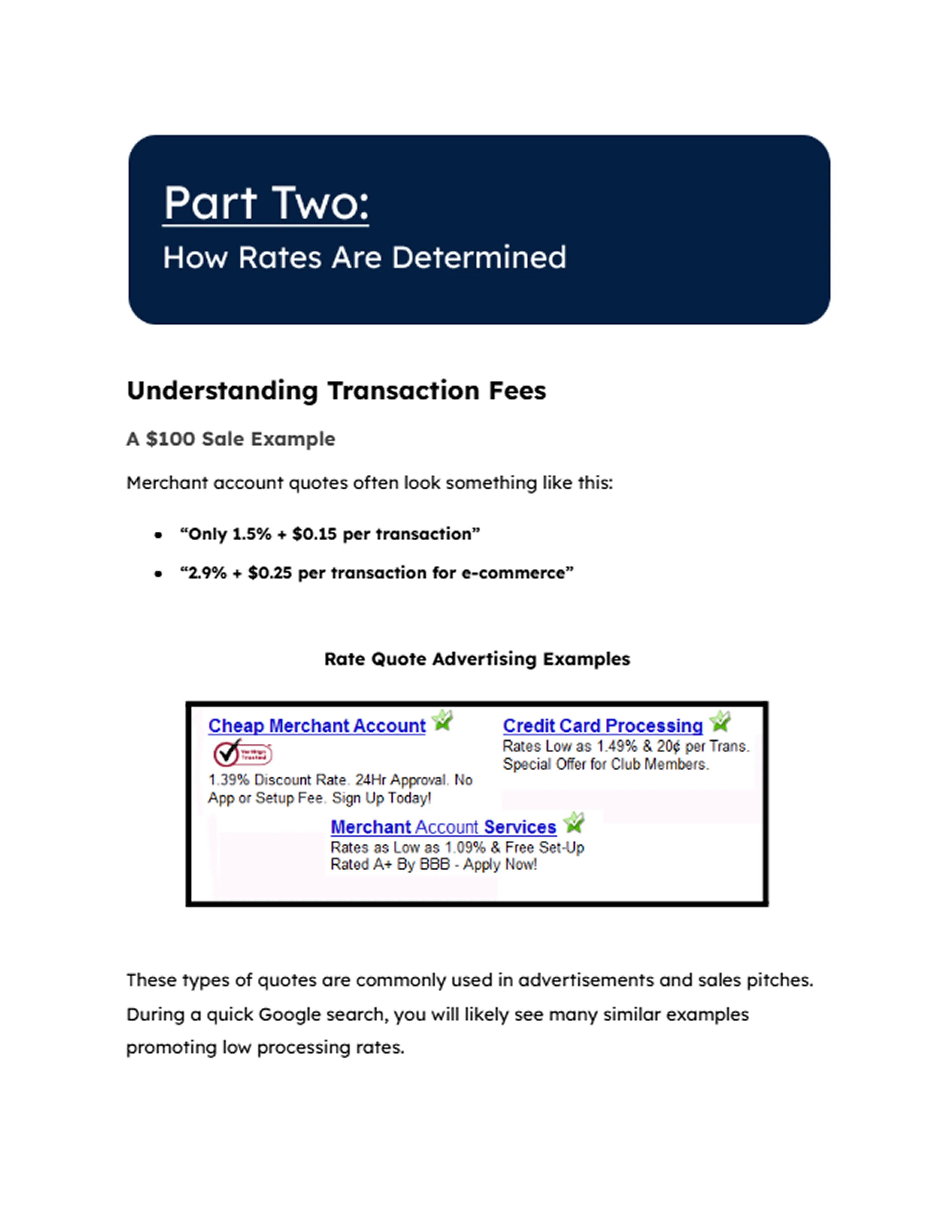 Fee Sweep section preview 2