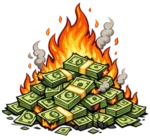 Burning cash on processing fees
